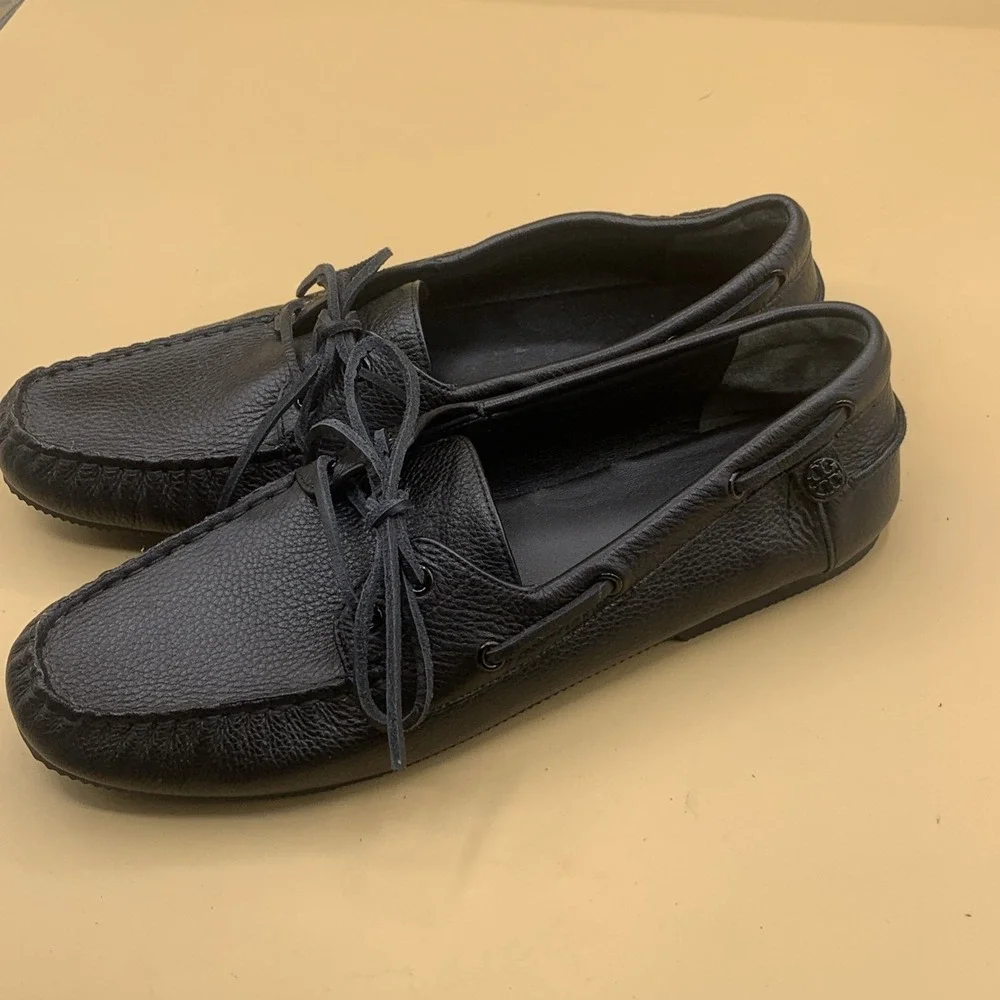Tory Burch Mini Chelsea Boat Shoe Signature Logo Loafers - Women's Size 10.5